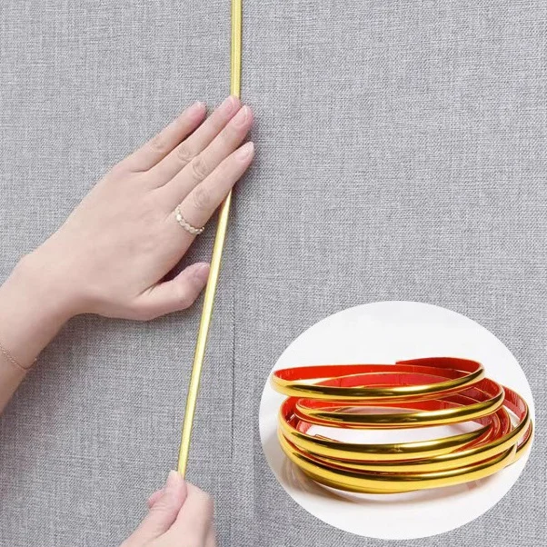 Self-Adhesive Waterproof Seam Strip Line Wall Sticker For Pressure Strip Textured Decorative Card Strips Wallpaper