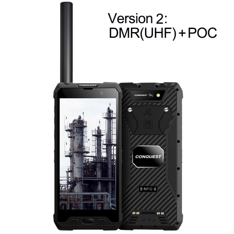 Ударопрочный Прочный смартфон PTT walkie talkie 9000 мАч прочный мобильный телефон IP68 водонепроницаемый Android 8 1 6 + 128 ГБ NFC 4G