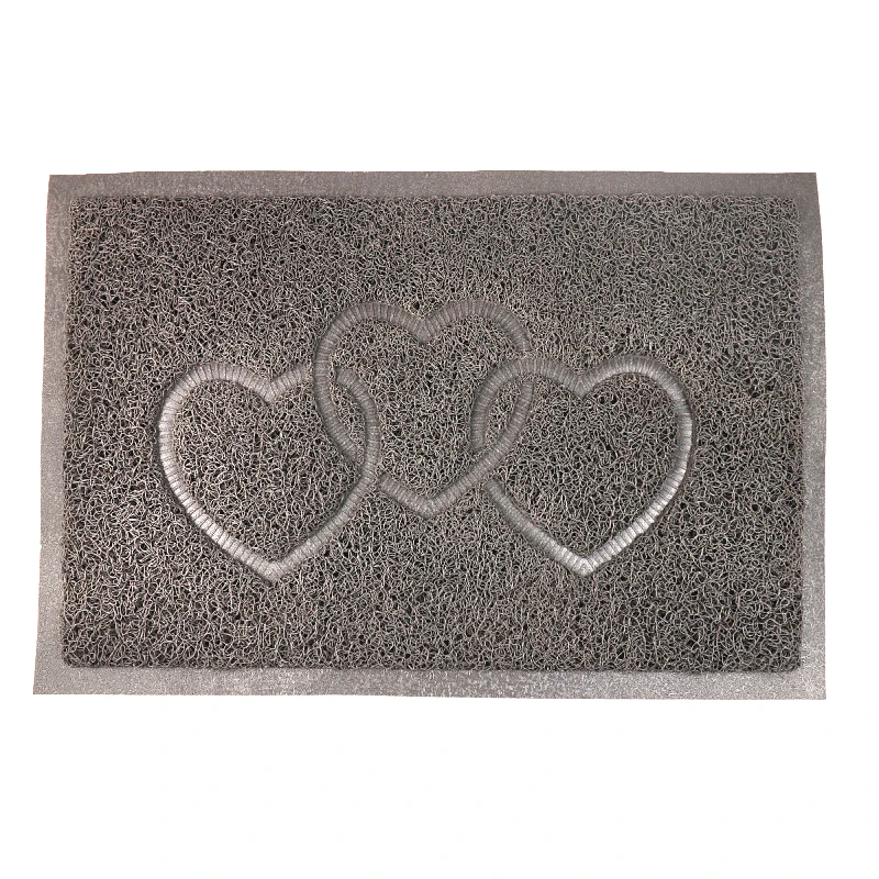 Custom Embossed Shape Door Mat Dust Trap Entrance Doormat Anti-slip Recycle PVC Coil  Door Mat