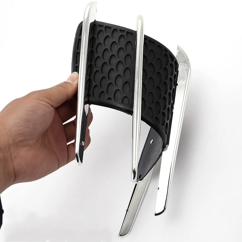 Drop shipping 3D Decoration Car Air Flow Fender Shark Gills Side Vent Mesh Car Stickers Auto Other Exterior Accessories