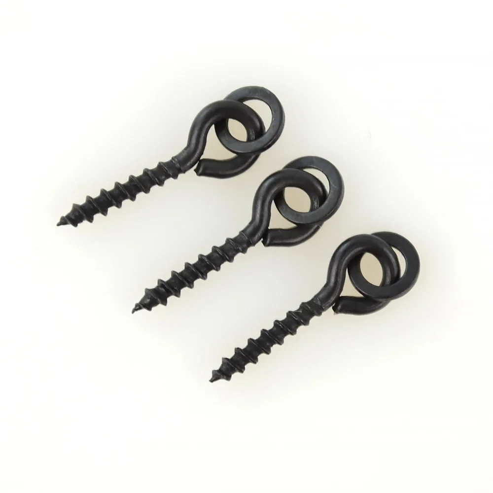 1000 pieces Carp Fishing Boilie Screw with Solid Ring Bait Tool Chod Rigs Carp Fishing terminal tackle in bulk package