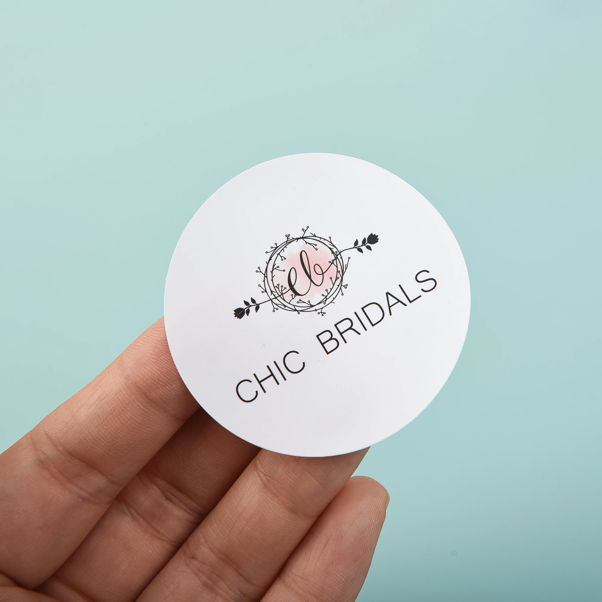 Оптовая продажа Наклейка Круглая этикетка Горячая Золотая фольга цветок на заказ виниловый рулон Спасибо наклейка для украшения