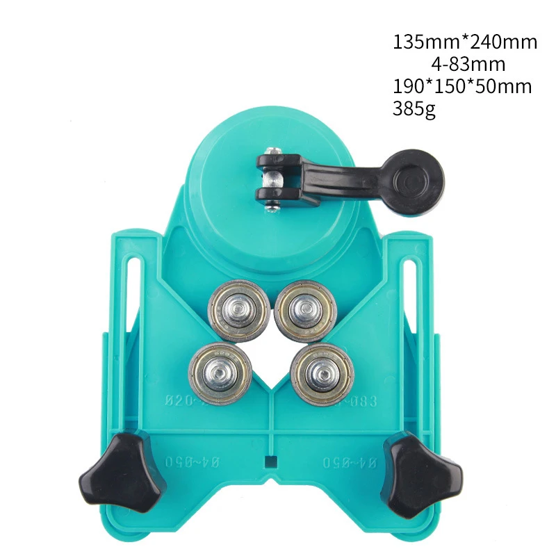 Heavy Duty Ceramic and Glass Hole Saw Set Versatile 4-83mm Cutter Adjustable Drilling Guide Suction Holder