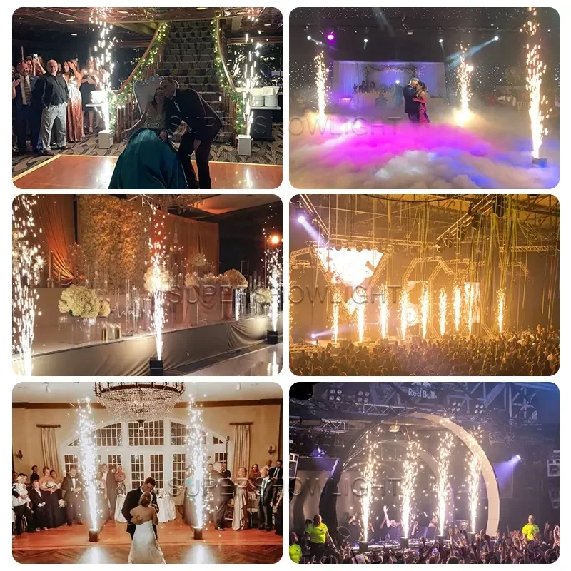 Supershow Wireless Cold Spark Machine DMX512 Remote Control Cold Sparkler Machine For Wedding Dj Party