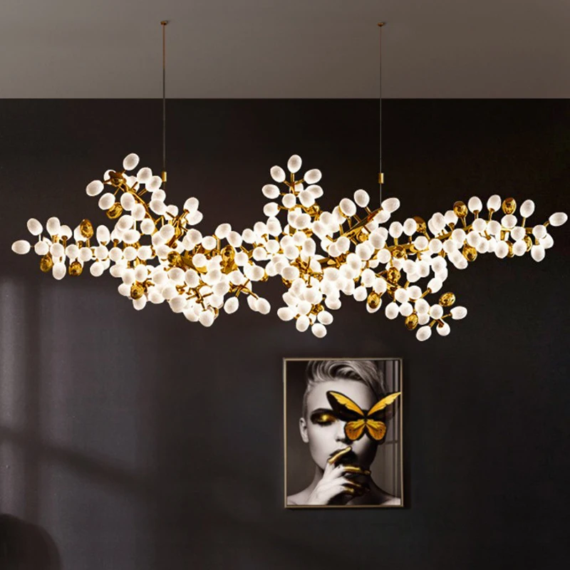 Custom Modern Interior Home Luxury Chandelier Dining Table Living Room Villa Hotel Ceiling Decoration Grape Pendant Light