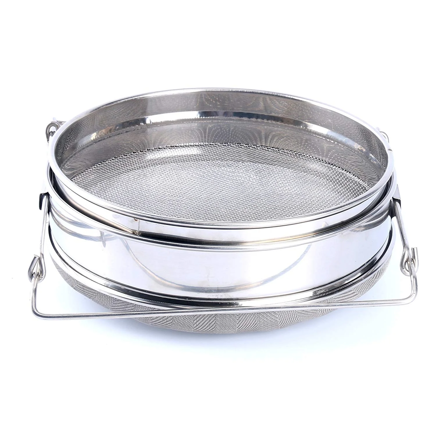 304 Double Sieve Stainless Steel Bucket Top Honey Strainer /Filter for Honey processing