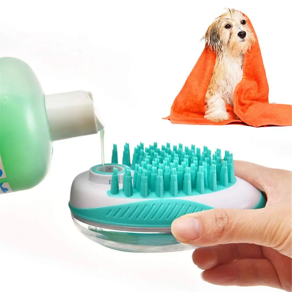 
Pet Brush for Dogs and Cats Gentle Grooming for Short or Long Hair Soft Pet Brush for Shampooing and Massaging Pet Shower Brush 