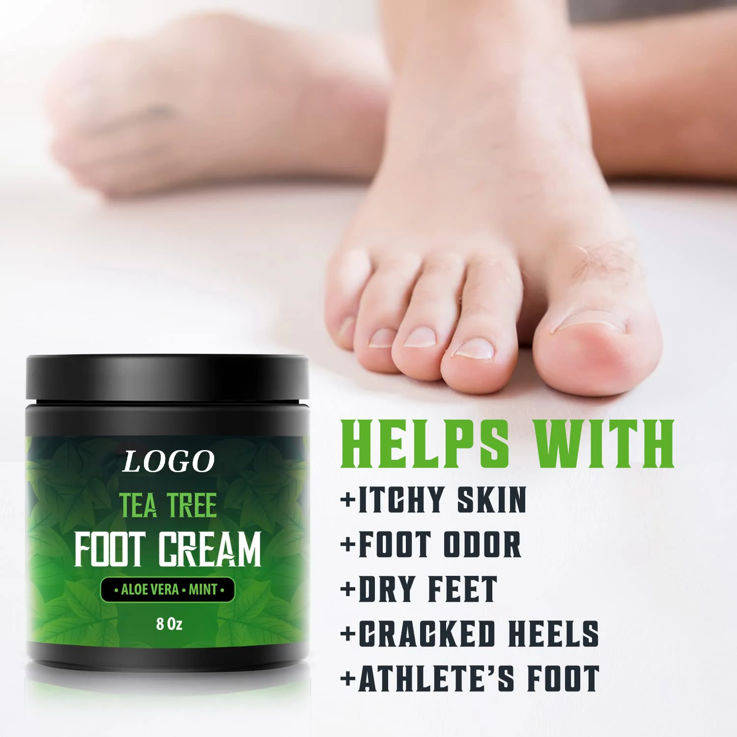 BLIW High Quality OEM Organic Moisturizing Feet Repair Exfoliating Tea Tree For Dry Cracked Heel Foot Cream