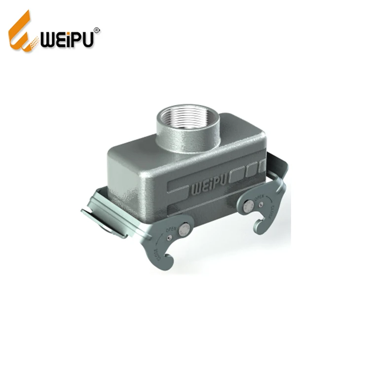 
WEIPU HA16B-PT-2L/W IP65 femal plug male waterproof solder wire connectors uk heavy duty 10 amp 2 pin connector 