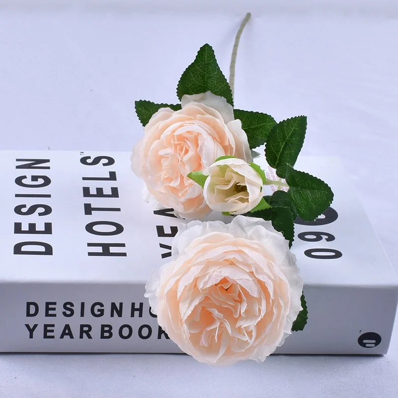 peony artificial flower decoration peonies silk flowers heads in bouquet wholesale for wedding