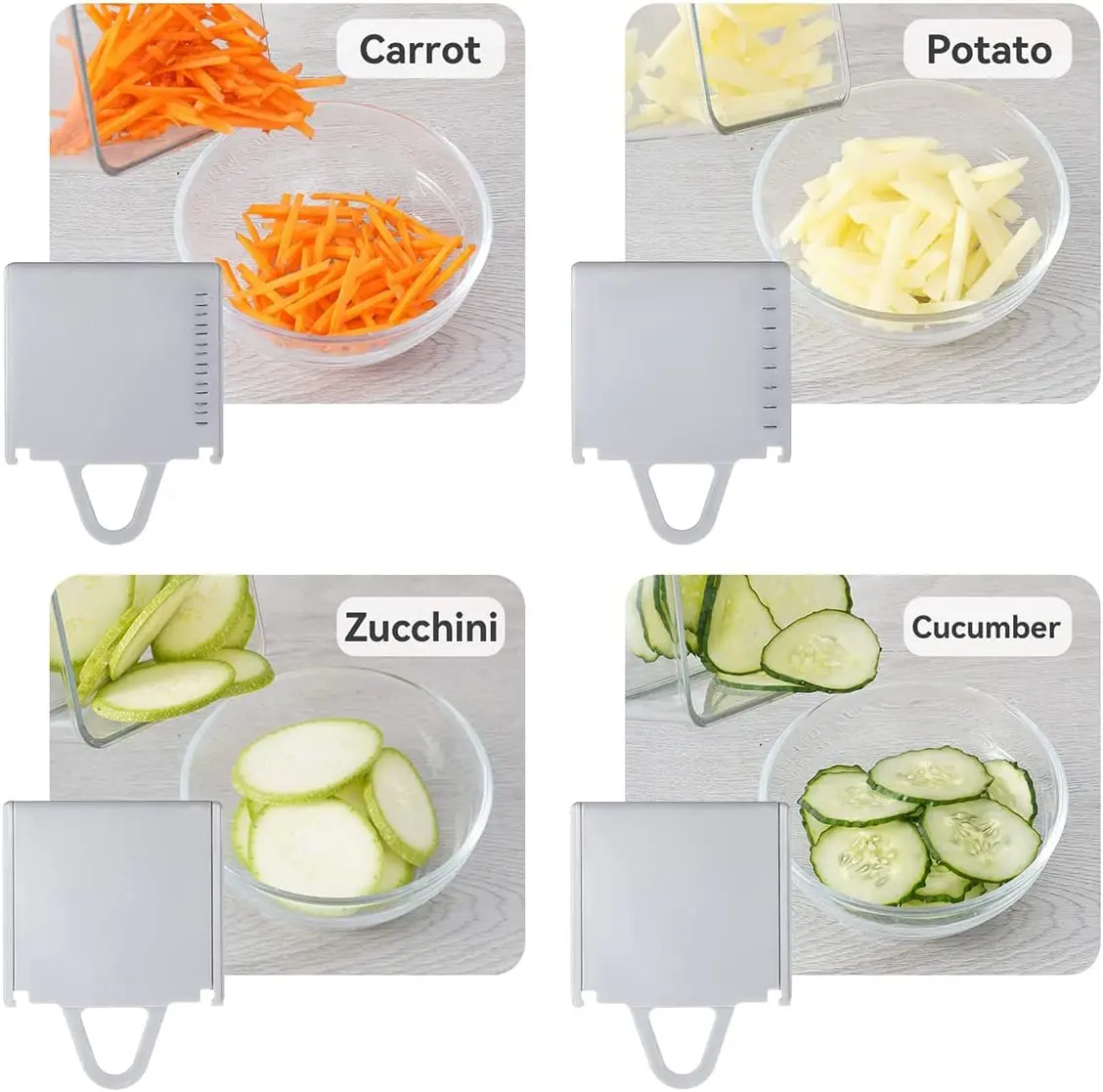 Smile mom 4 in 1 Vertical Vegetable Onion Potato Cutter Chopper Mandoline Slicer for Kitchen With Adjustable Blades