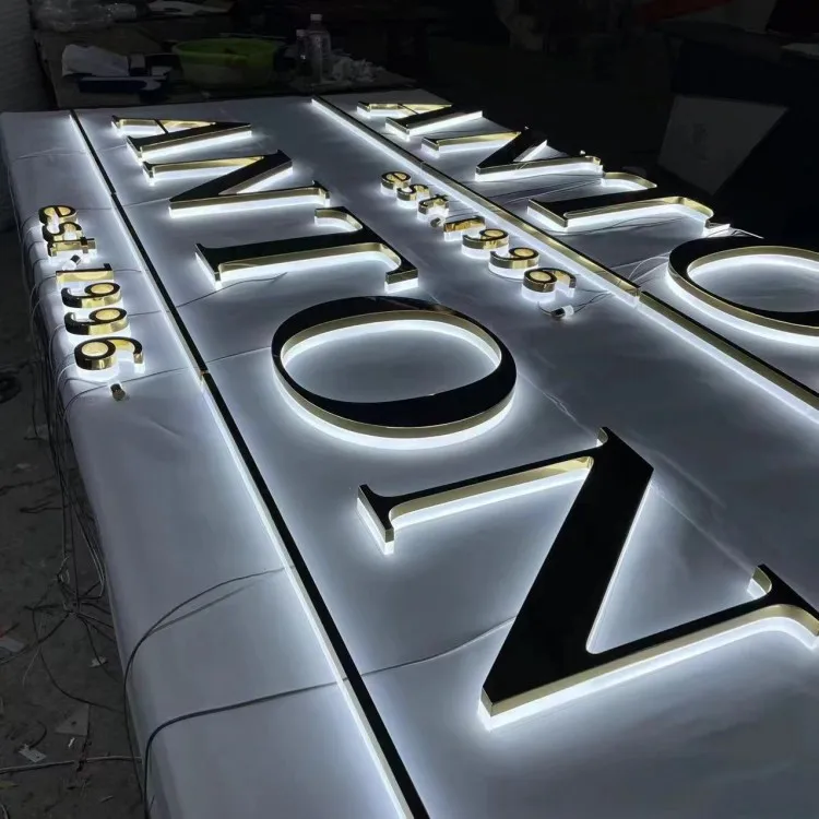 Custom Logo Signage 3D Backlight Led Letters Jewelry Store Advertising Signs Shop Sign