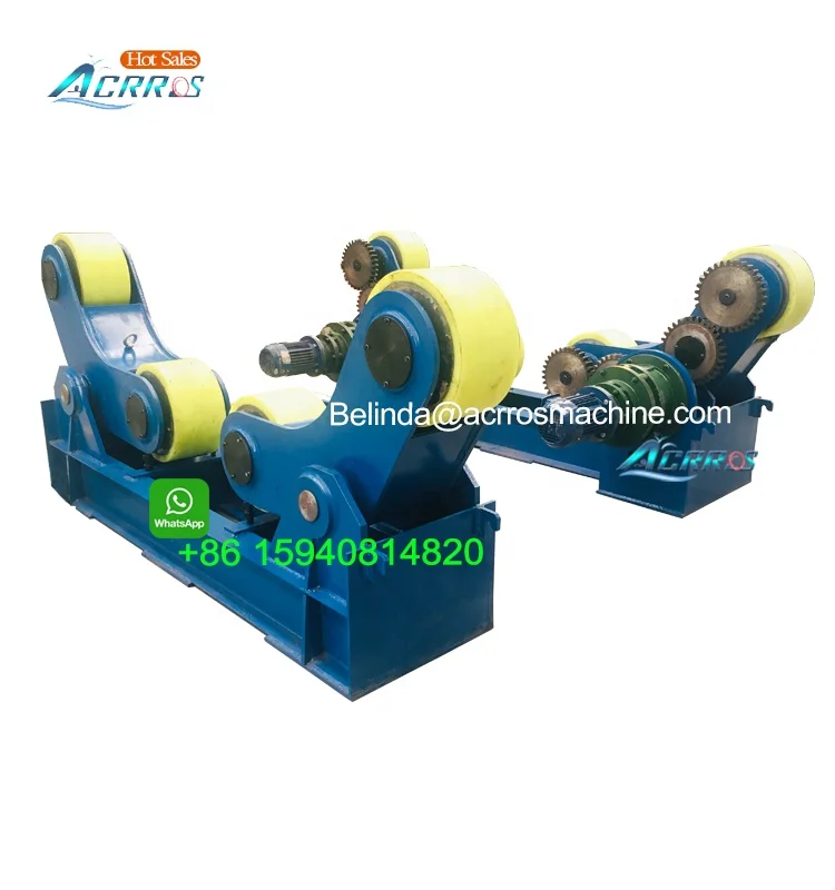 Automatic 3000mm Diameter Tank Vessel Rotating Welding Rotator 5ton-10ton with Motor Bearing Rubber Roller for Pipe Welding