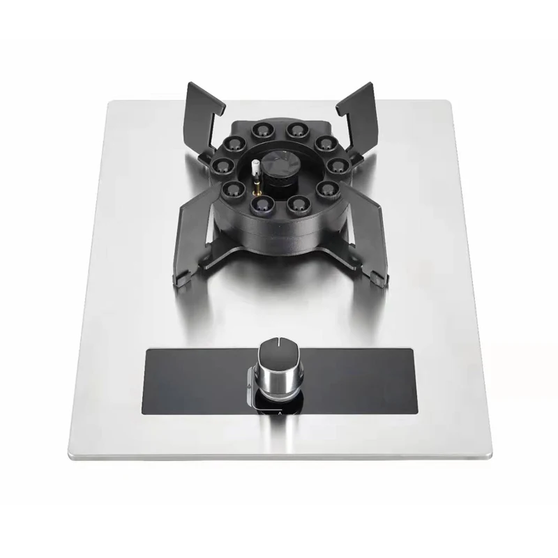 SS panel built in gas stove 1 burner flippable gas hob with safety device
