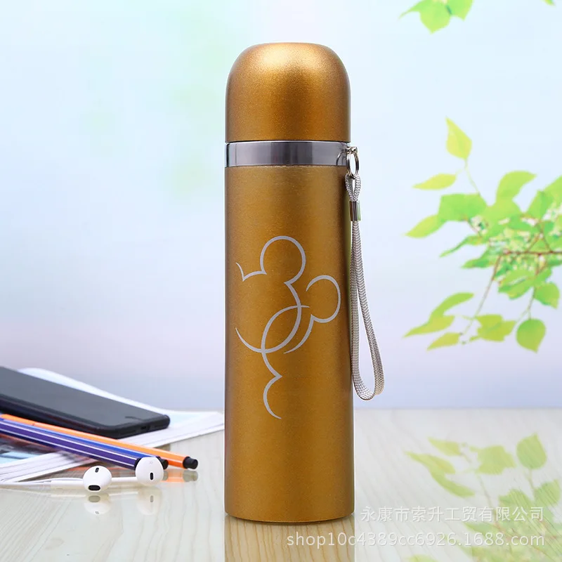 500ML  Stainless Steel Water Bottle Cartoon Thermos Mug Drinkware