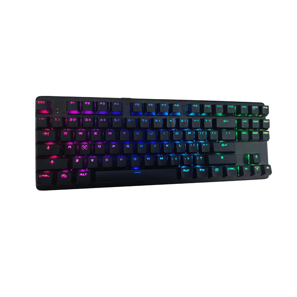 RGB TKL Keyboard Low Profile Easy To Carry Type C USB Port Mechanical Keyboard