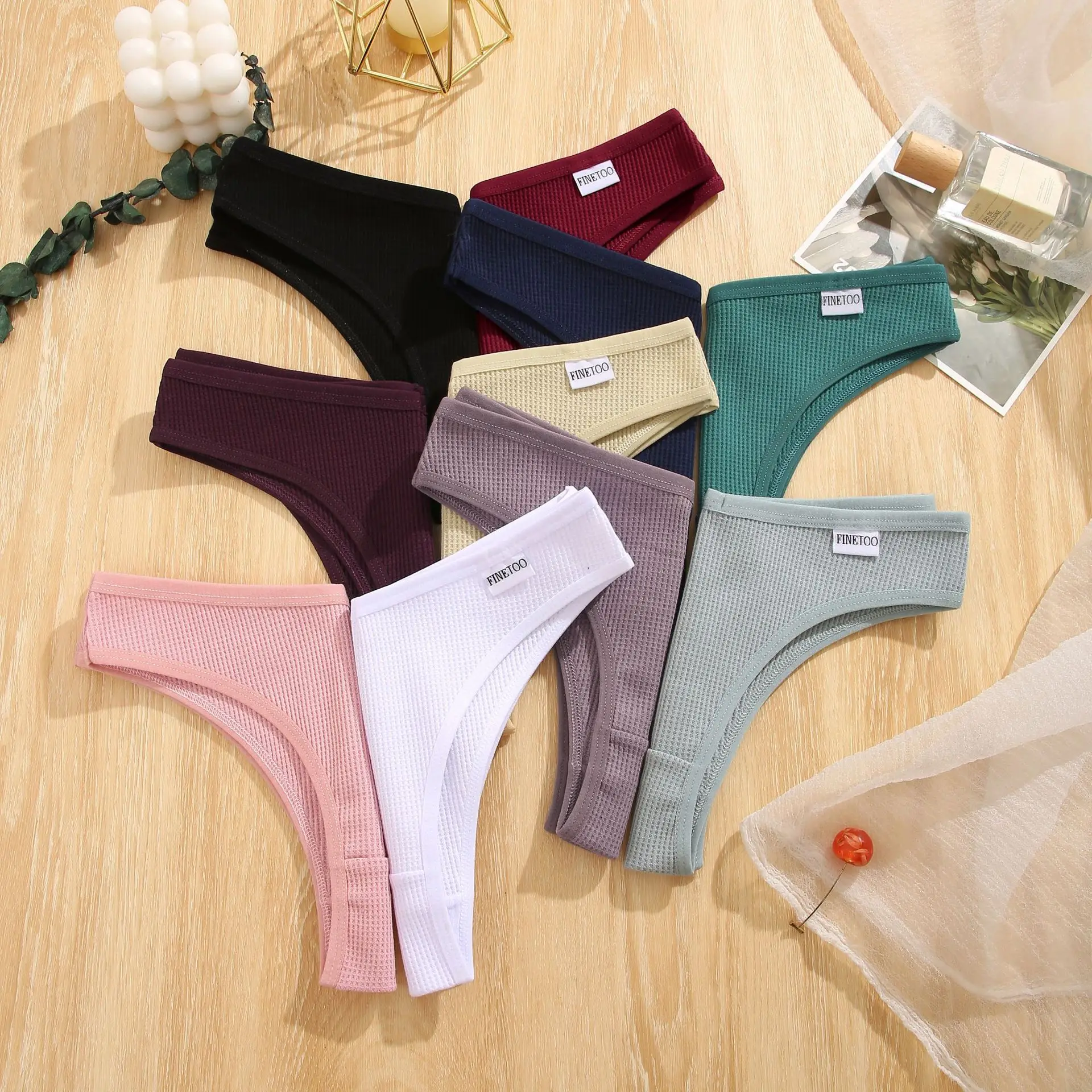 Womens Cotton Underwear Sexy Stretch V-Waist Ladies Panties Low Rise Cotton Cheeky Hipster