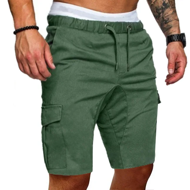 OEM Custom Zipper Pocket Twill Cotton Short Cargo Pants Casual Mens Khaki Stacked Chino Cargo Shorts For Men