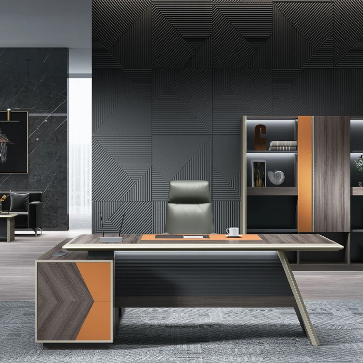 wholesale factory wood Mdf Office Desk L Shaped Computer Desk for manager room