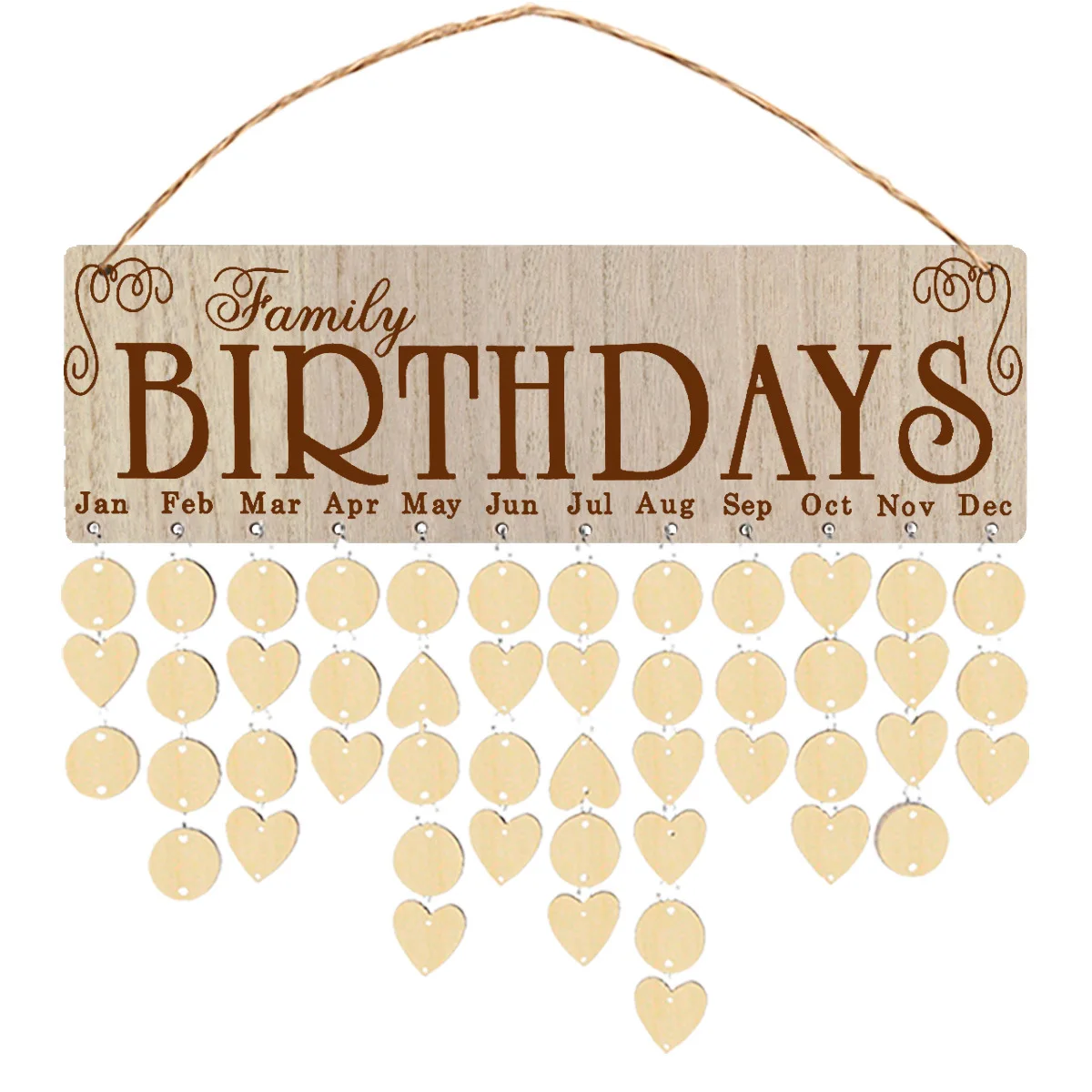 
Hot selling products DIY creative reminder board for family and friends birthday calendar 