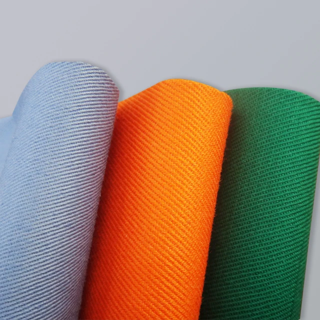 100% cotton 350gsm EN 11612 flame limited melting industry E3 metal splash protective Flame resistant satin fabric