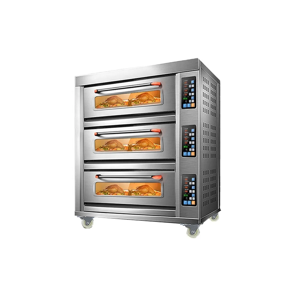 
Commercial Bread Equipment Bakery Equipment Electric Bkery Oven 3 Deck 9 Tray 