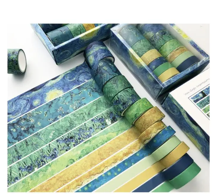 12 Rolls/box Cute Kawaii Decoration DIY Paper Block Washi Tapes Set Masking Tapes Sticker DIY Decorative Material Journal Tape