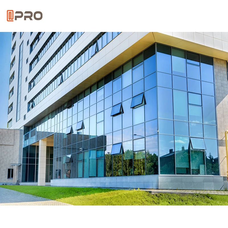Commercial building office exterior glass facade with reflective glass design FACADE WALL exterior tempered glass wall panel