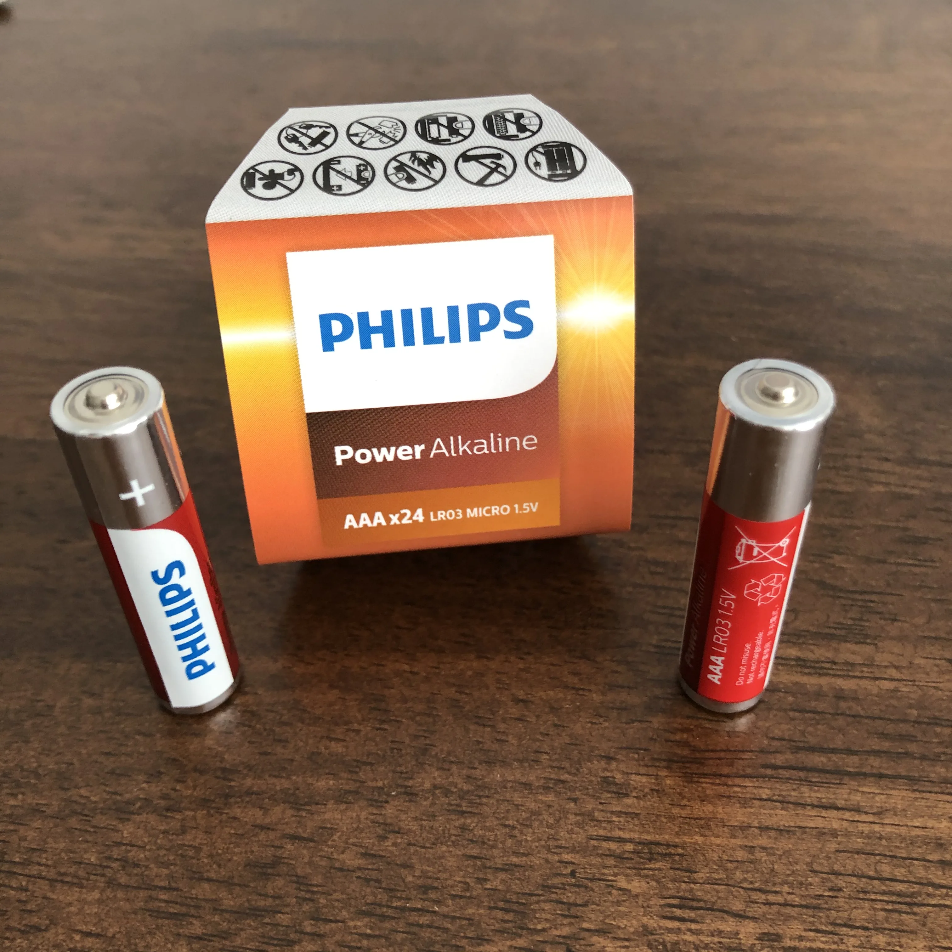 Super Long Lasting Electronic Toy 24 Pcs Philips 1.5V AAA Alkaline Batteries