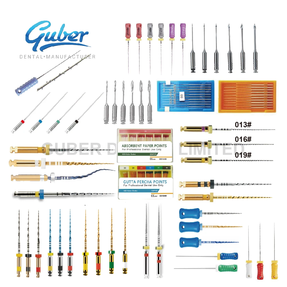 Guber Factory Dental Material equipment Rotary Files Root Canal File Niti k Files endodontic Absorbent Paper Gutta Percha Points