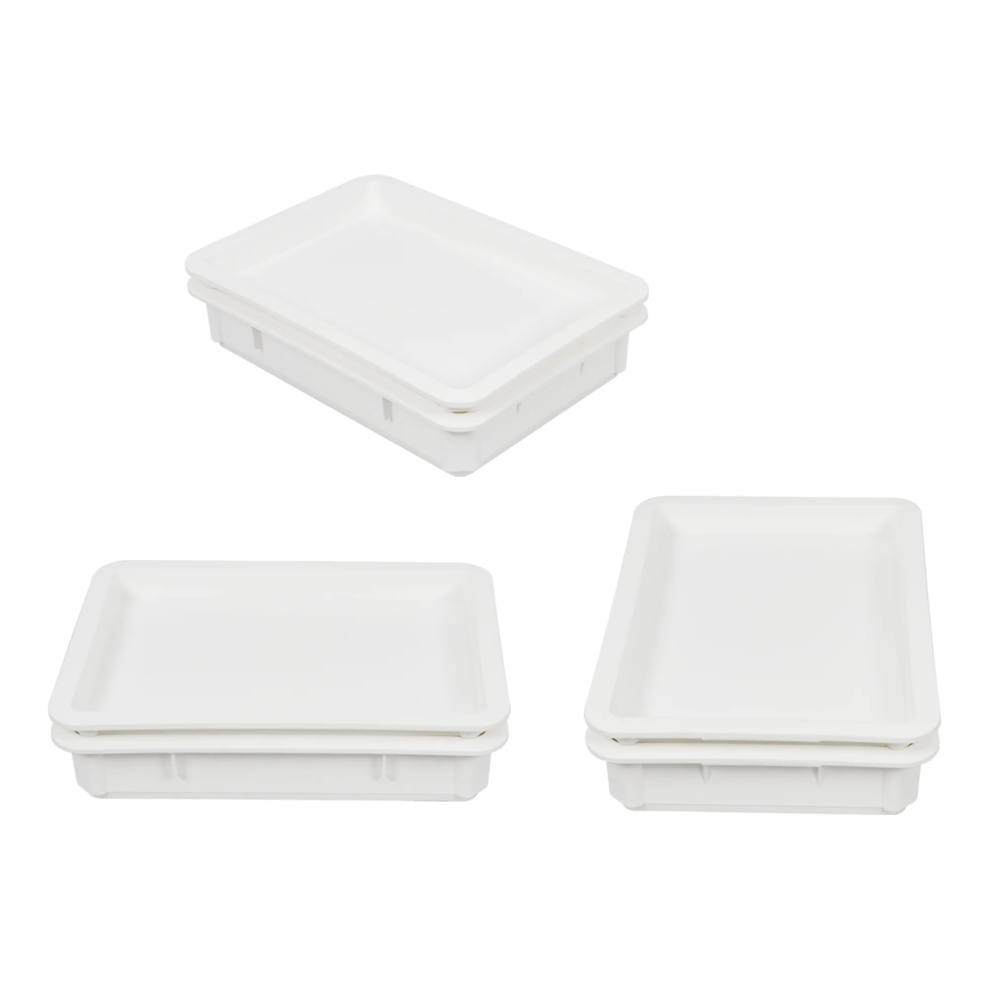 JOIN 85mm depth Large box of the white plastic pizza dough proofing box storage fermentation transport tray for Bakeware