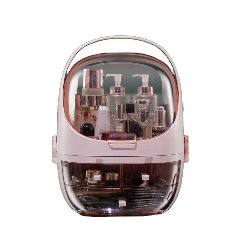 Amazon branded transparent Lids Cosmetic Storage Box Makeup Organizer Multi-Function Dressing Case Cosmetic Storage Box Personal