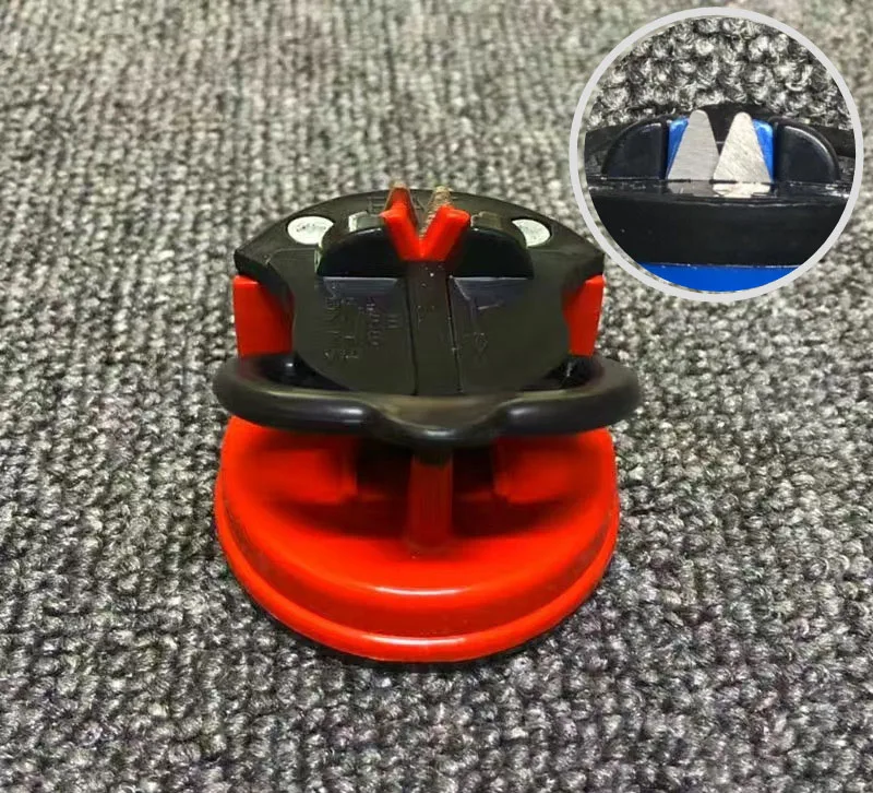 Knife Sharpener with Suction Pad, Suction Knife Sharpener for Kitchen Small Knife Sharpeners Smart with Suction Base Pad