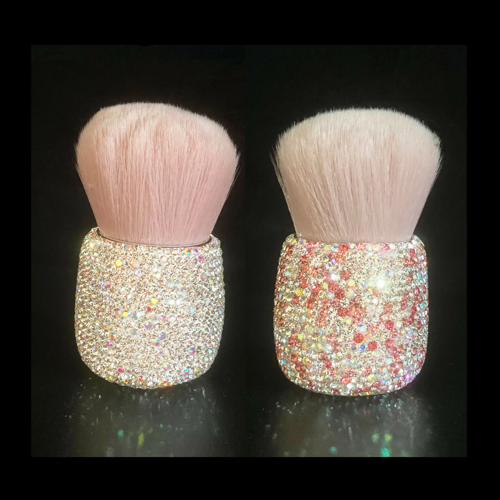 Destly Bling Luxury Single Diamond Rhinestone Makeup Brush Mushroom Head Soft Nail Dust Remover Brush