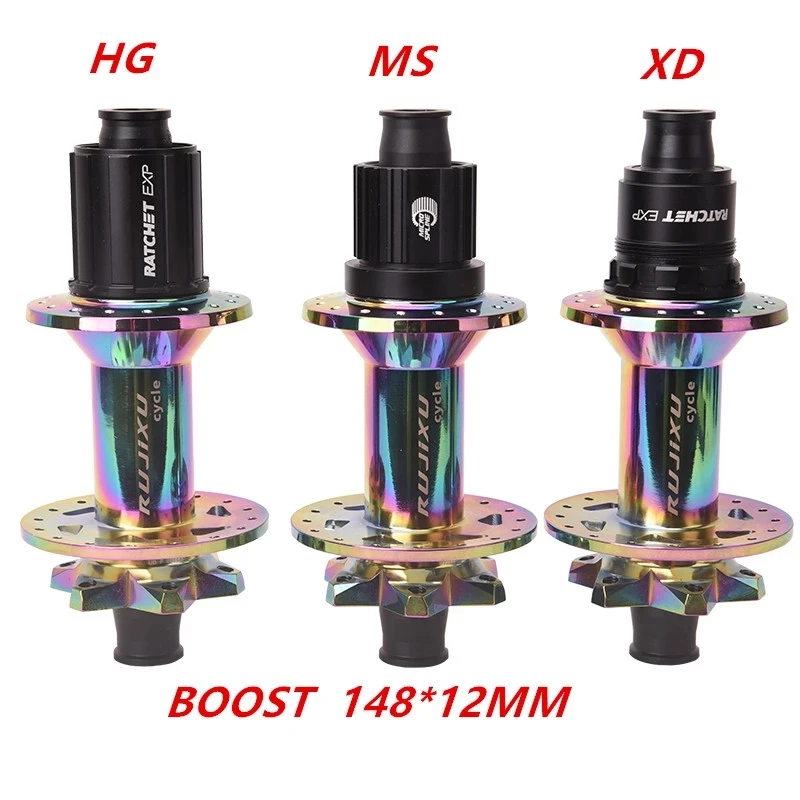 rujixu 32h mtb bicycle leveler, hub 148 thru axle hg xd ms 12 speed, compatible with 36t turnstile for mountain bike