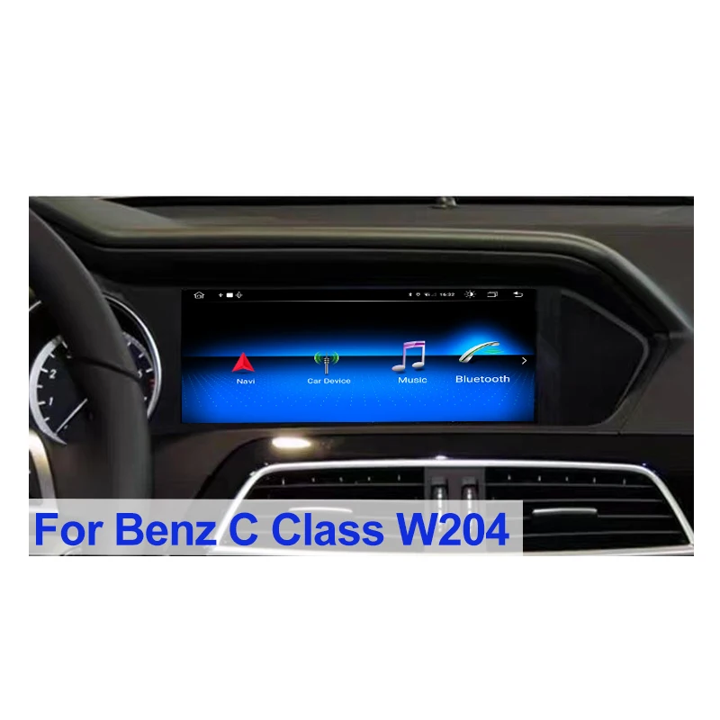Автомобильный мультимедийный радио плеер для Mercedes Benz C 2011-2014 Android 13 128G автомобильный GPS навигатор сенсорный экран 4G 36o Cam