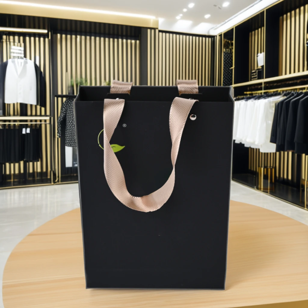 Eco-Friendly Custom Logo Embossed Tote Non-Woven Biodegradable Promotional Shopping Bags Clothing Recyclable Grocery Gift Use