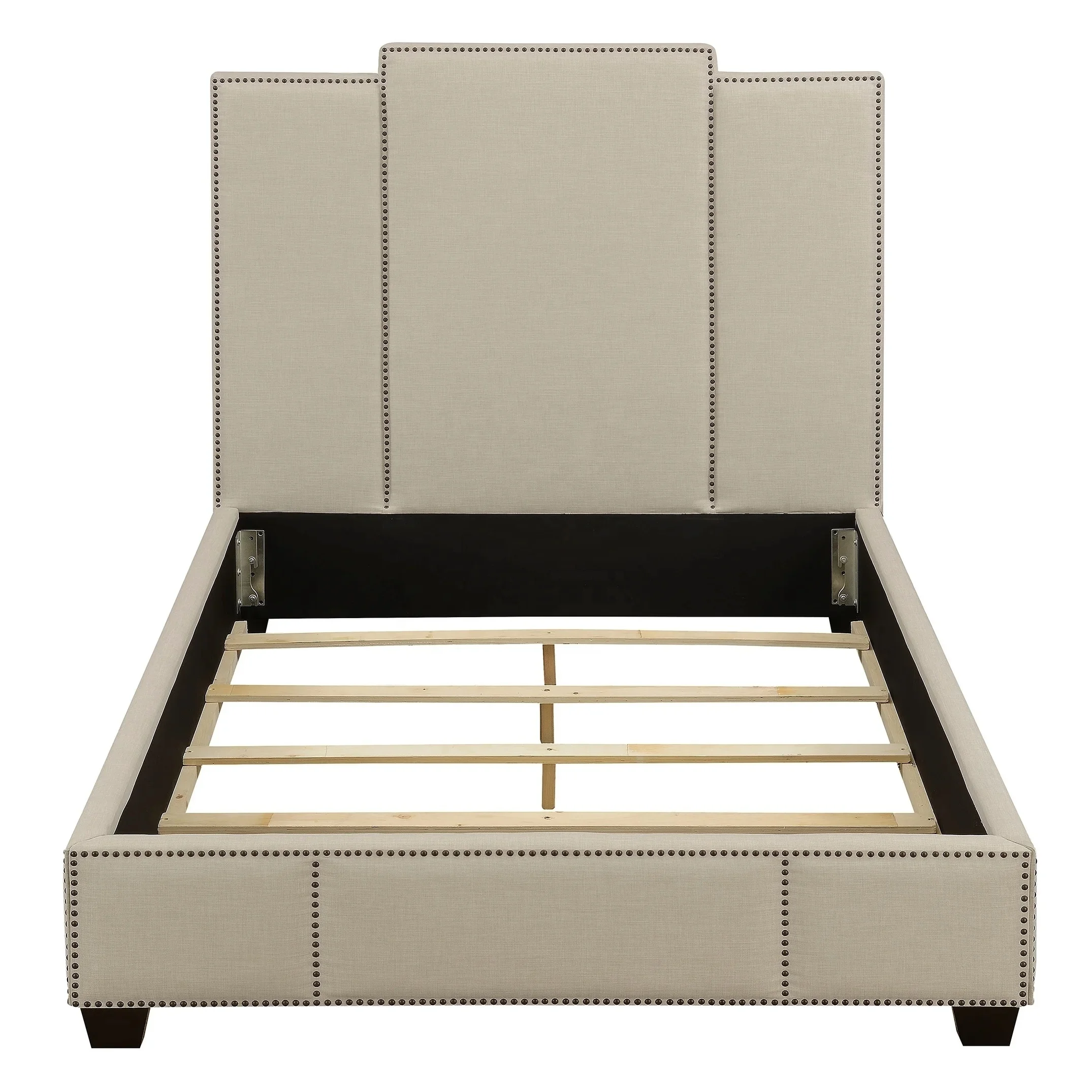 Latest california king Size Velvet Bed Upholstered Headboard Design