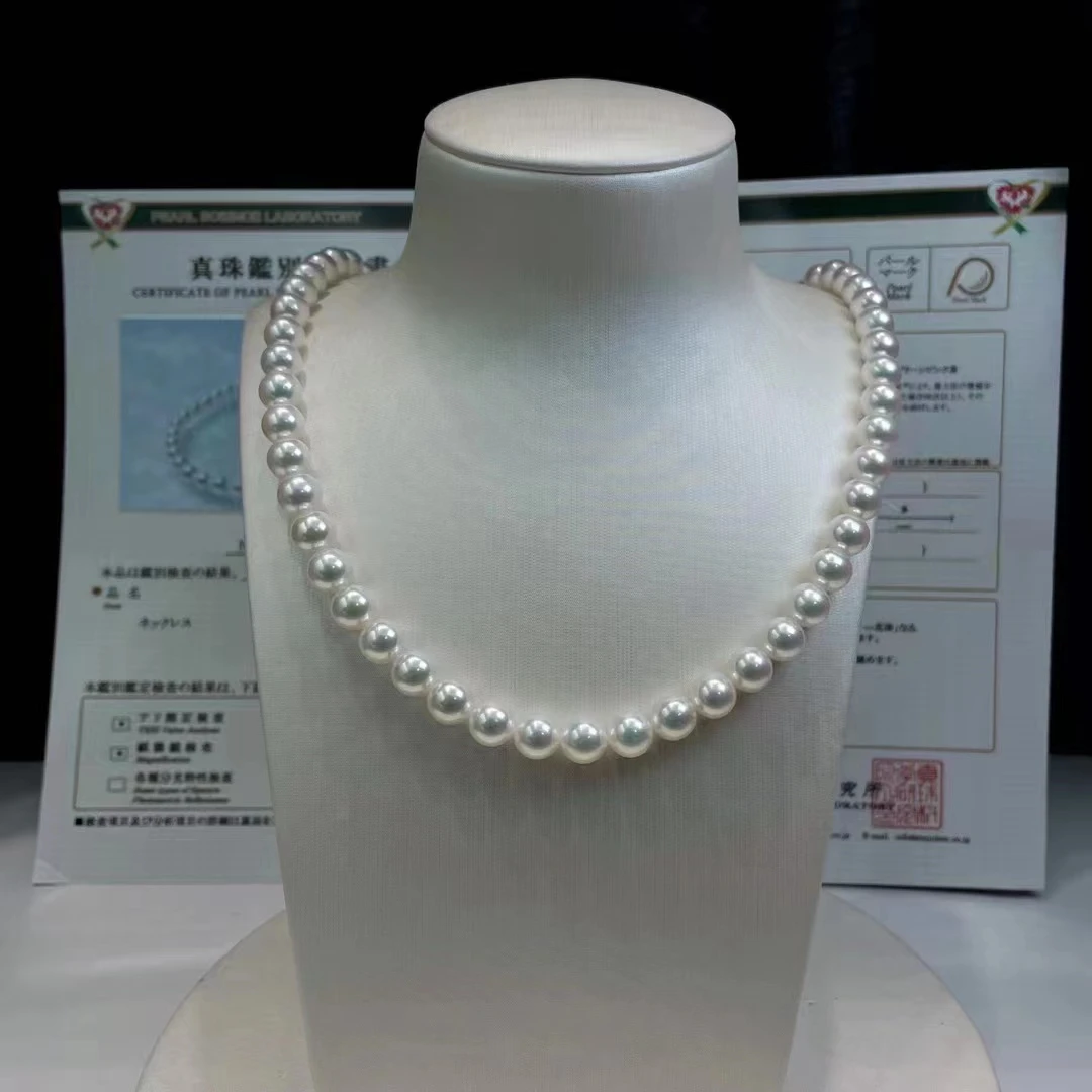 SGARIT Fine Jewelry 8-8.5mm Japan Akoya Sea Pearl Necklace Jewellery Hot Sale Mother Pearl Necklace Fair Lady Daily Wearing