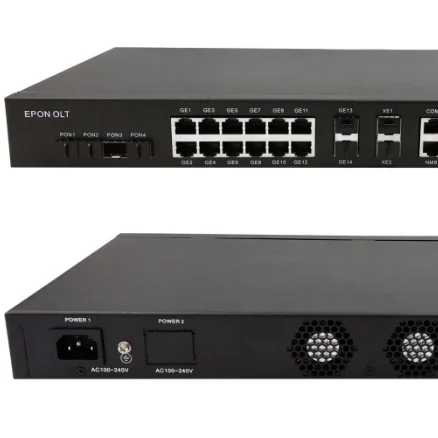 FTTH 4 PON Port GPON/EPON OLT 12GE Fiber Optic Gepon OLT Best Price fiber optic equipment olt