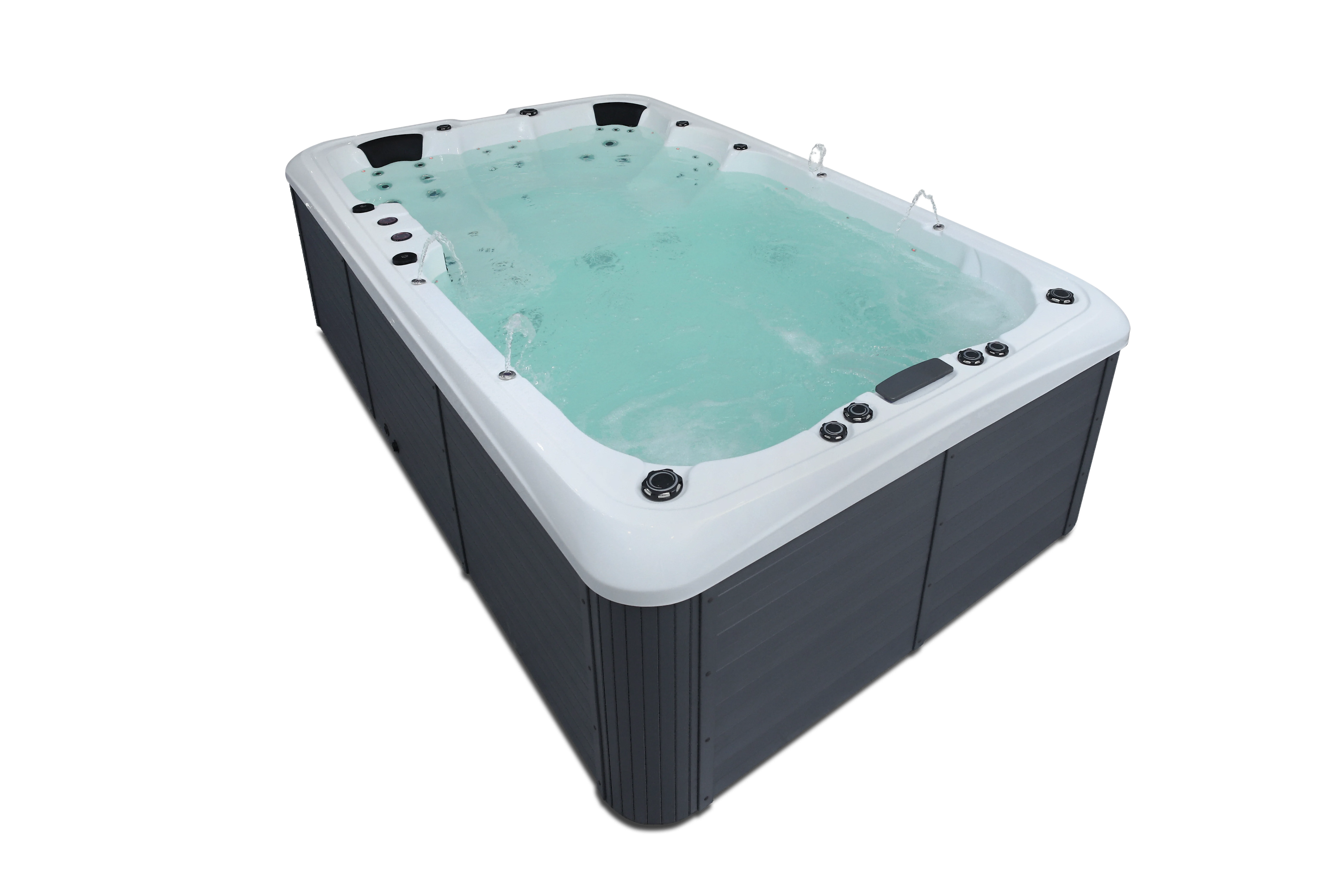 New Fashion 3.85 meters Swim Spa Pool Outdoor on Sale Balboa USA with 5 Seats  Acrylic surface with LED light sexy massage spa