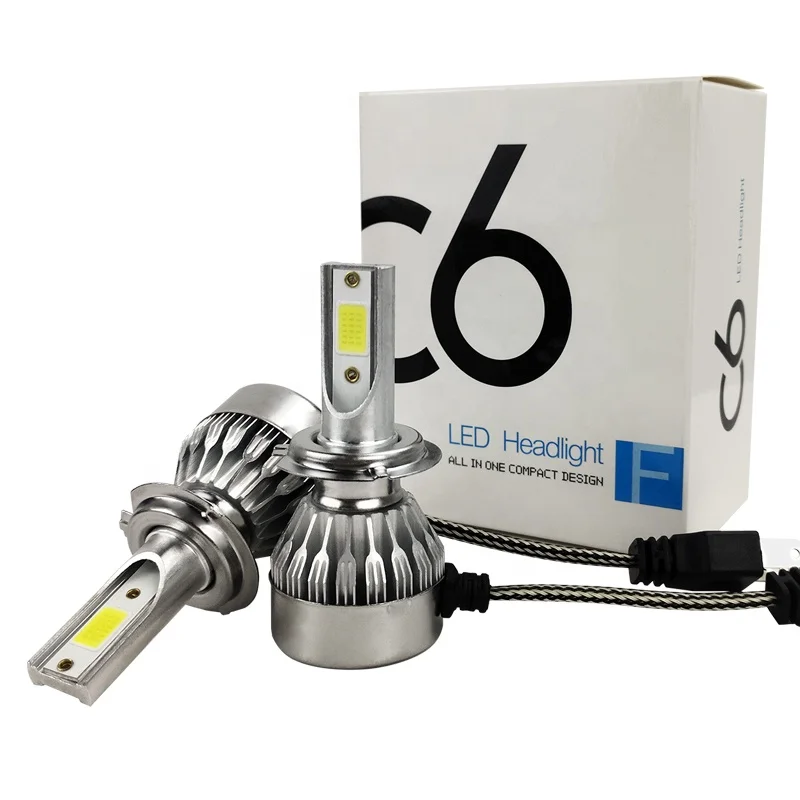 2022 High Power 12V LED Headlight kit H4 H13 9004 9007 HI/LOW beam fanless C6 led headlight