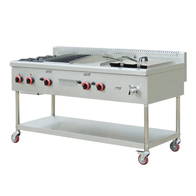 Free Standing Assembled 8 burners Gas Cooking Range Stove