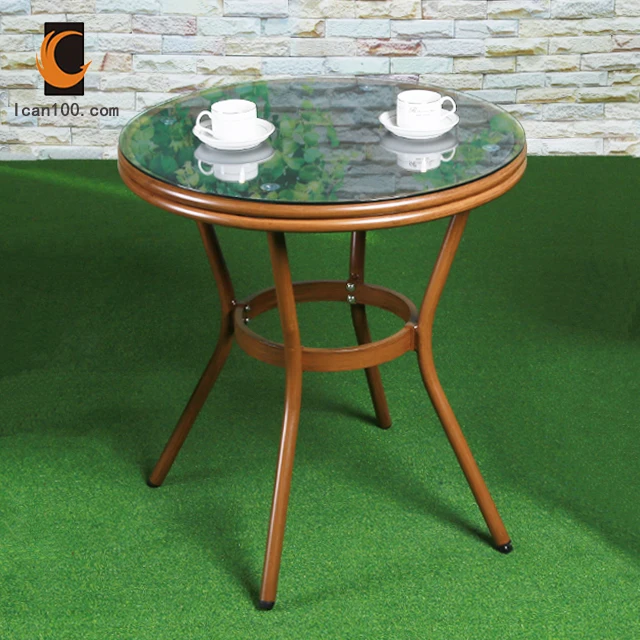 Hot Sale Retro Chinese Loft Luxury Round Tempered Glass Dinning Tables