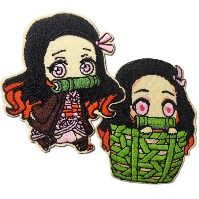 Wholesale Factory Custom Japanese anime Heat transfer iron on patches embroidery patch For Clothing