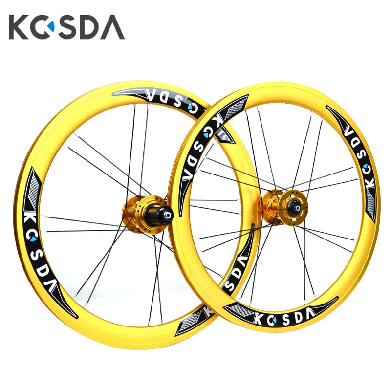 KOSDA 20 inch bicycle wheel set 8/9/10/10/11 speed 4 Bearing Double Wall 406/451 V brake folding wheel set