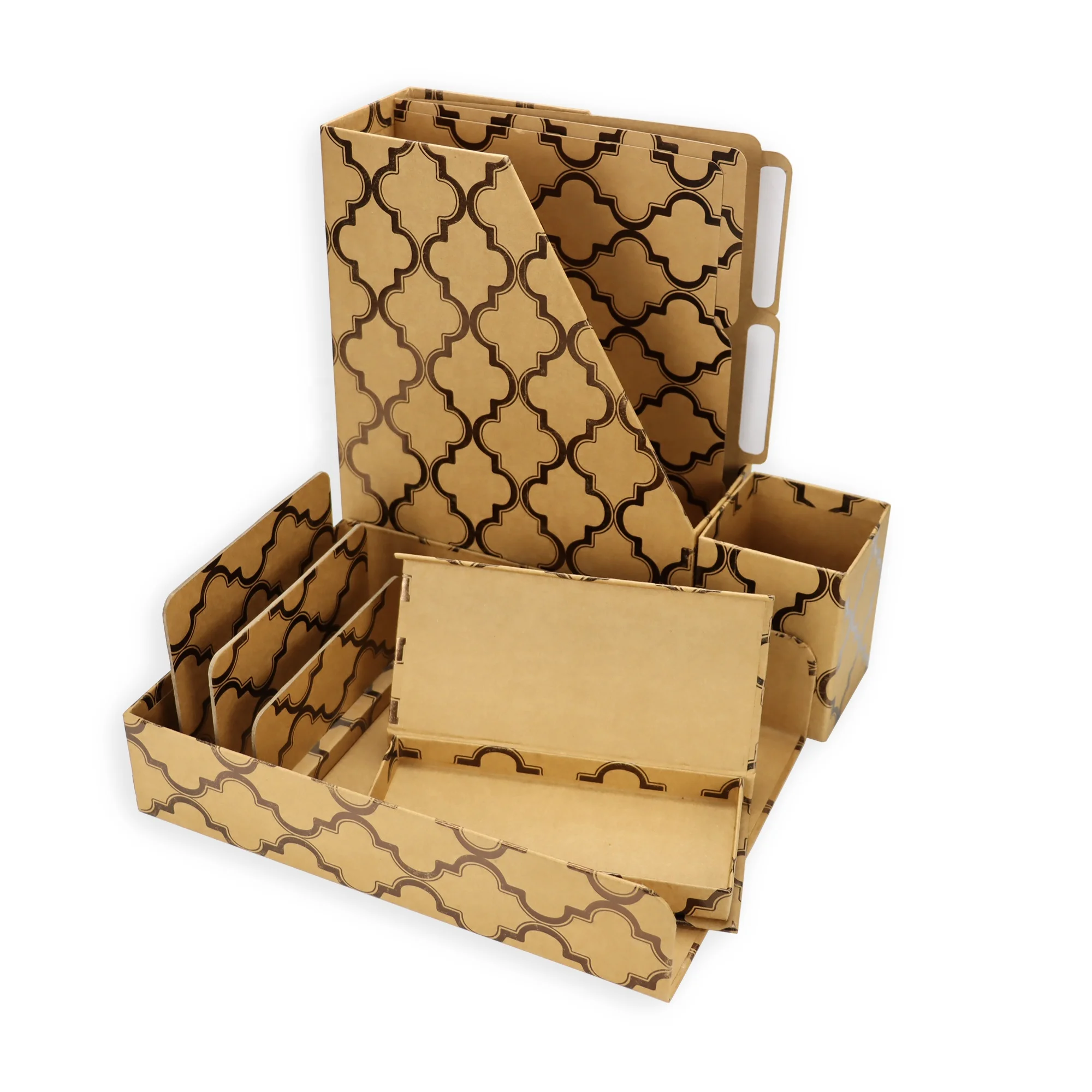 Business Kraft Paper Series Printing Pen Holder Office Supplies Accessories Set