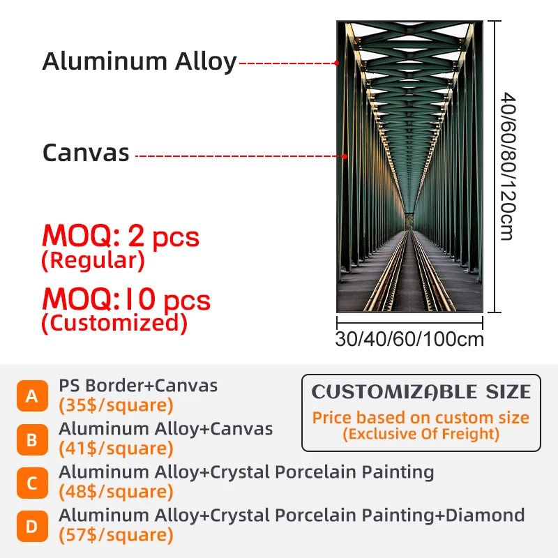 Custom Decor Large Print Framed Pictures Modern Home Printing Artwork Frames Wall Art Canvas Painting