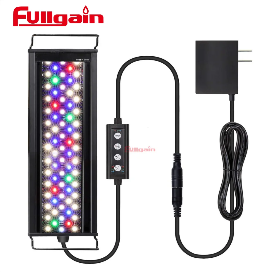 Fullgain FG146 24/7 Aquarium Light Sunrise Daylight Moonlight Mode Adjustable Timer Brightness Fish Tank Light for Planted Tank