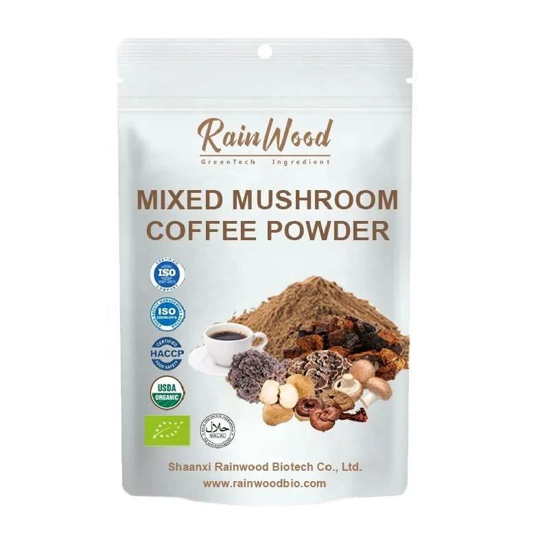 Частная этикетка 7 в 1 органический грибной кофейный порошок растворимый кофе